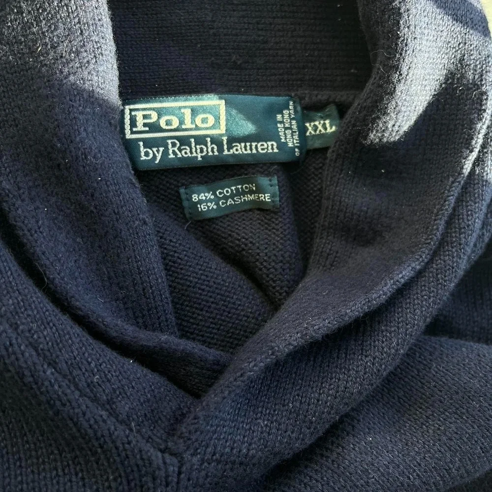 Polo by Ralph Lauren Mens XXL Cashmere Blend Navy Sweater‎